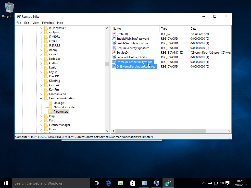 Win10Pro64_Regedit_fix_LanmanWorkstationDWord32Add